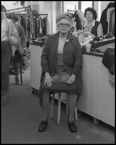 seated woman on a stool